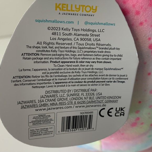 GOLD TAG ULTRA RARE Squishmallow Moonie Water Bear 7” - Picture 6 of 7